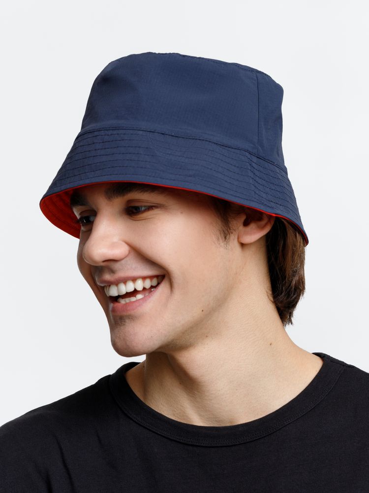 Панама Nylon двусторонняя, темно-синяя с красным, размер M/L