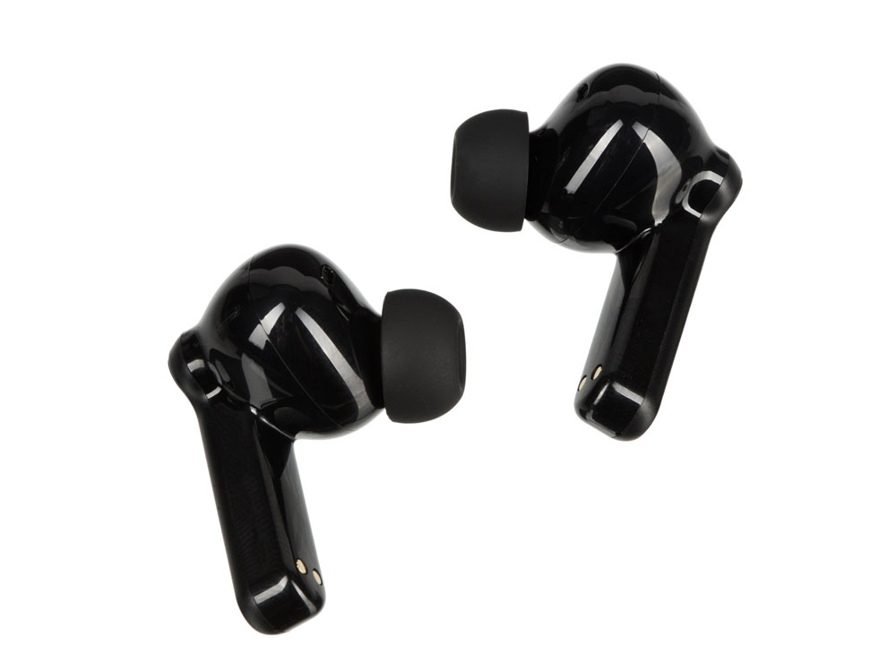 Беспроводные наушники с шумоподавлением c подсветкой лого Lites, черные (Р)