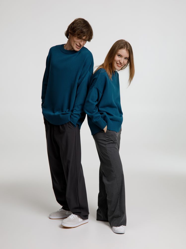 Джемпер оверсайз унисекс Stated в сумке, синий (морская волна), размер L/XL