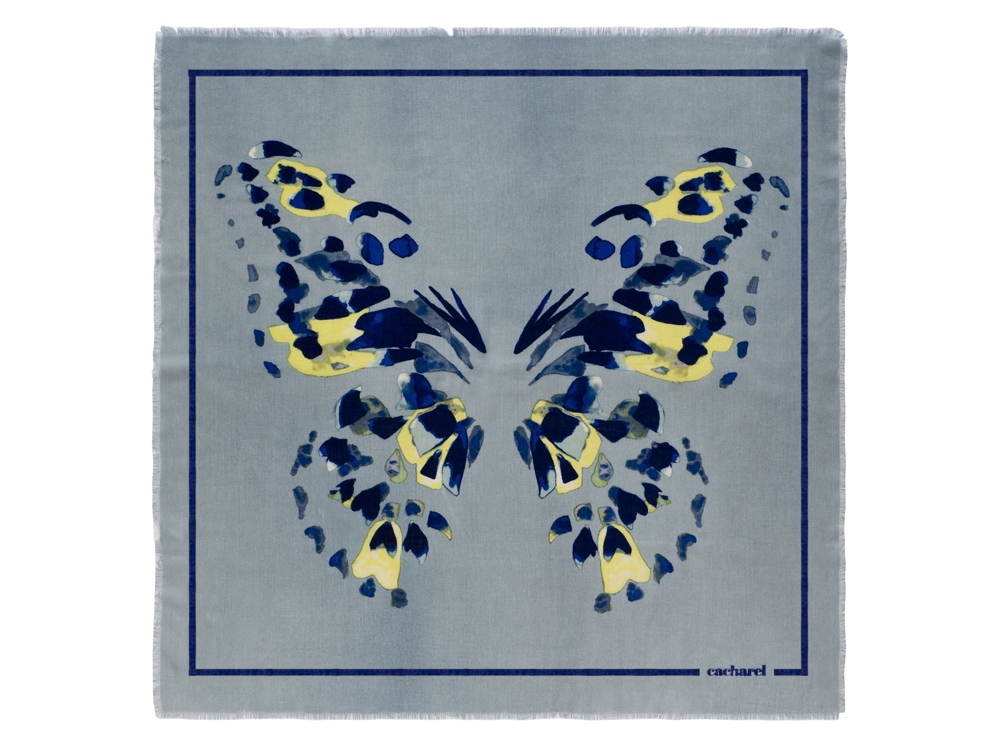 Платок Madeleine Light Blue с логотипом Cacharel | Print Logo