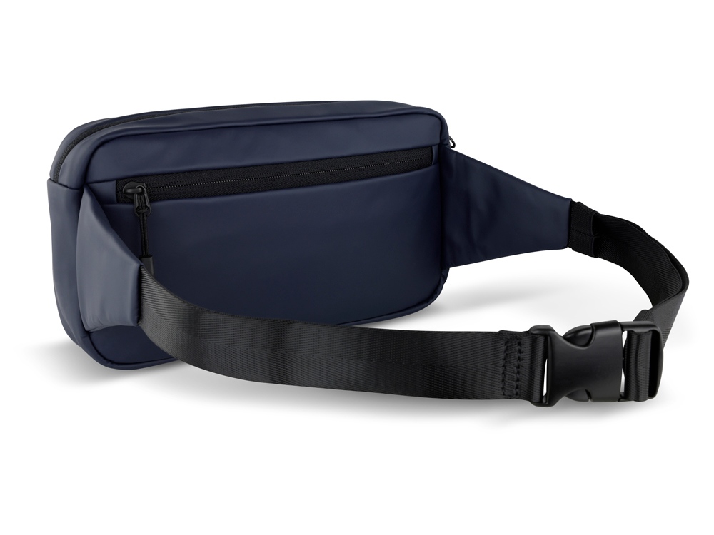 Сумка на пояс BUGATTI БЛАНК | BLANC, синяя, тарпаулин/полиэстер, 26х5,5х13,5 см