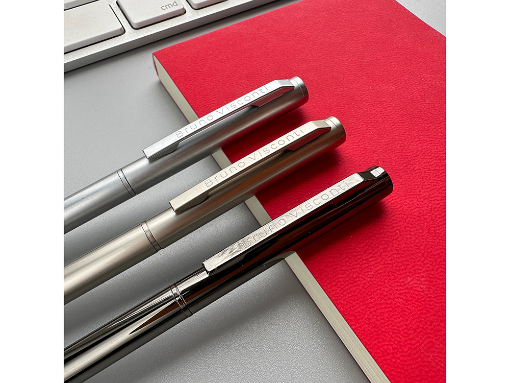 Ручка шариковая автоматическая BrunoVisconti® PALERMO цвет корпуса серебряный, 0.7 мм