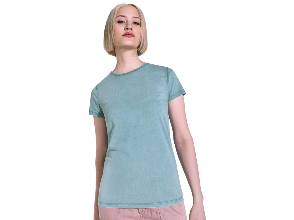 Футболка Fiyi женская, сине-зеленый выстиранный