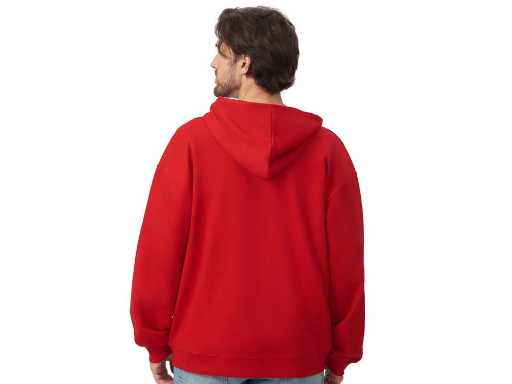 Толстовка оверсайз с капюшоном на молнии Monaco, красный