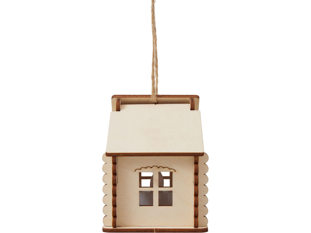 Подвеска с подсветкой домик (с мерцающей свечкой)