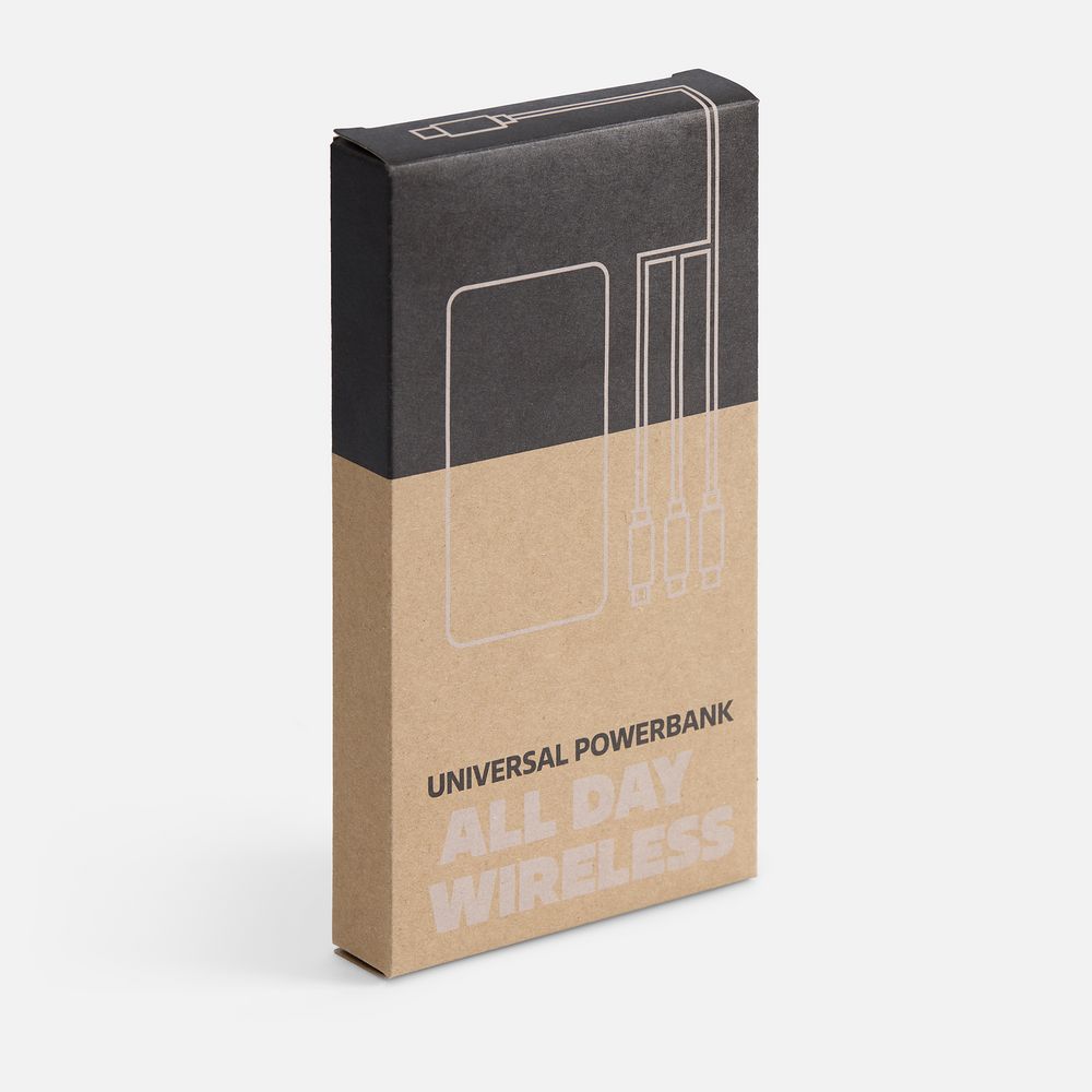 Аккумулятор с беспроводной зарядкой All Day Wireless, 10000 мАч фото на сайте Print Logo.