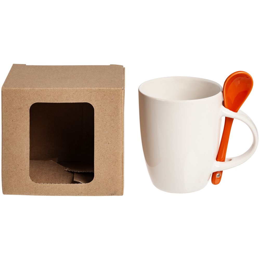 Коробка с окном для кружки Window — пример нанесения логотипа (сделано в России) | Print Logo