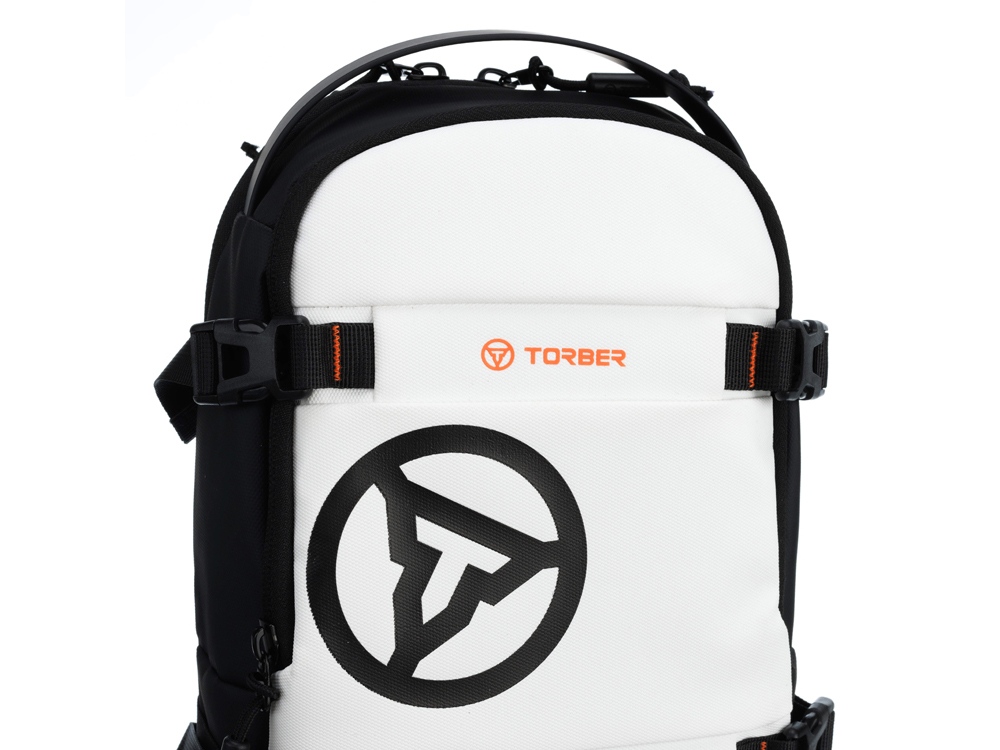 Рюкзак на одно плечо TORBER ЭКСТРИМ, белый/чёрный, 20 х 8 х 31 см, 5л