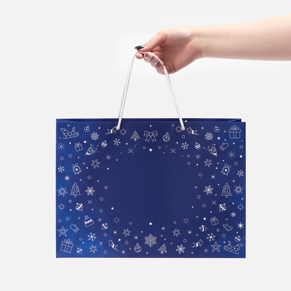 Пакет Snowlace — пример нанесения логотипа (сделано в России) | Print Logo