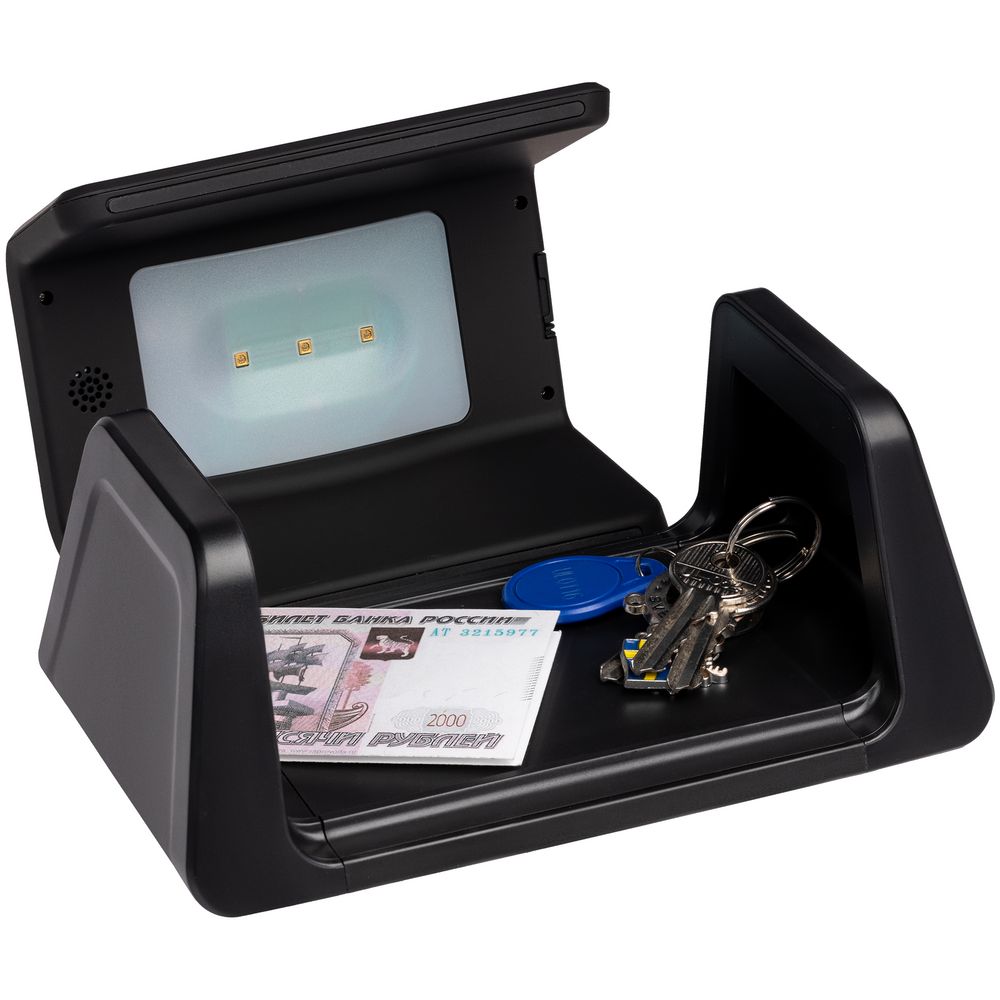 Настольный стерилизатор с беспроводной зарядкой и часами UV Depot фото на сайте Print Logo.