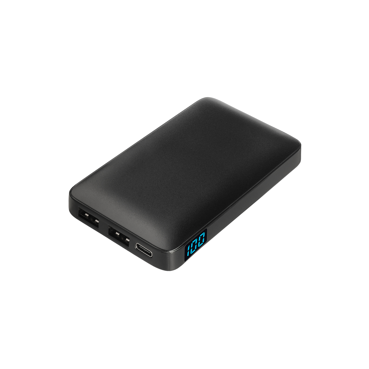 Внешний аккумулятор с цветной подсветкой Анкор Макс (Ancor Max) 5000 mAh, черный фото на сайте Print Logo.