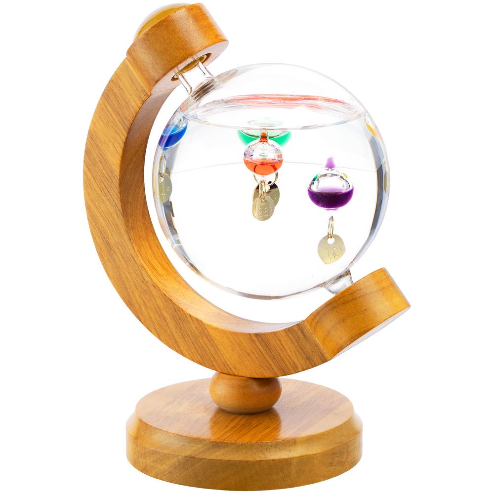 Термометр-шар «Галилео» в деревянном корпусе фото на сайте Print Logo.