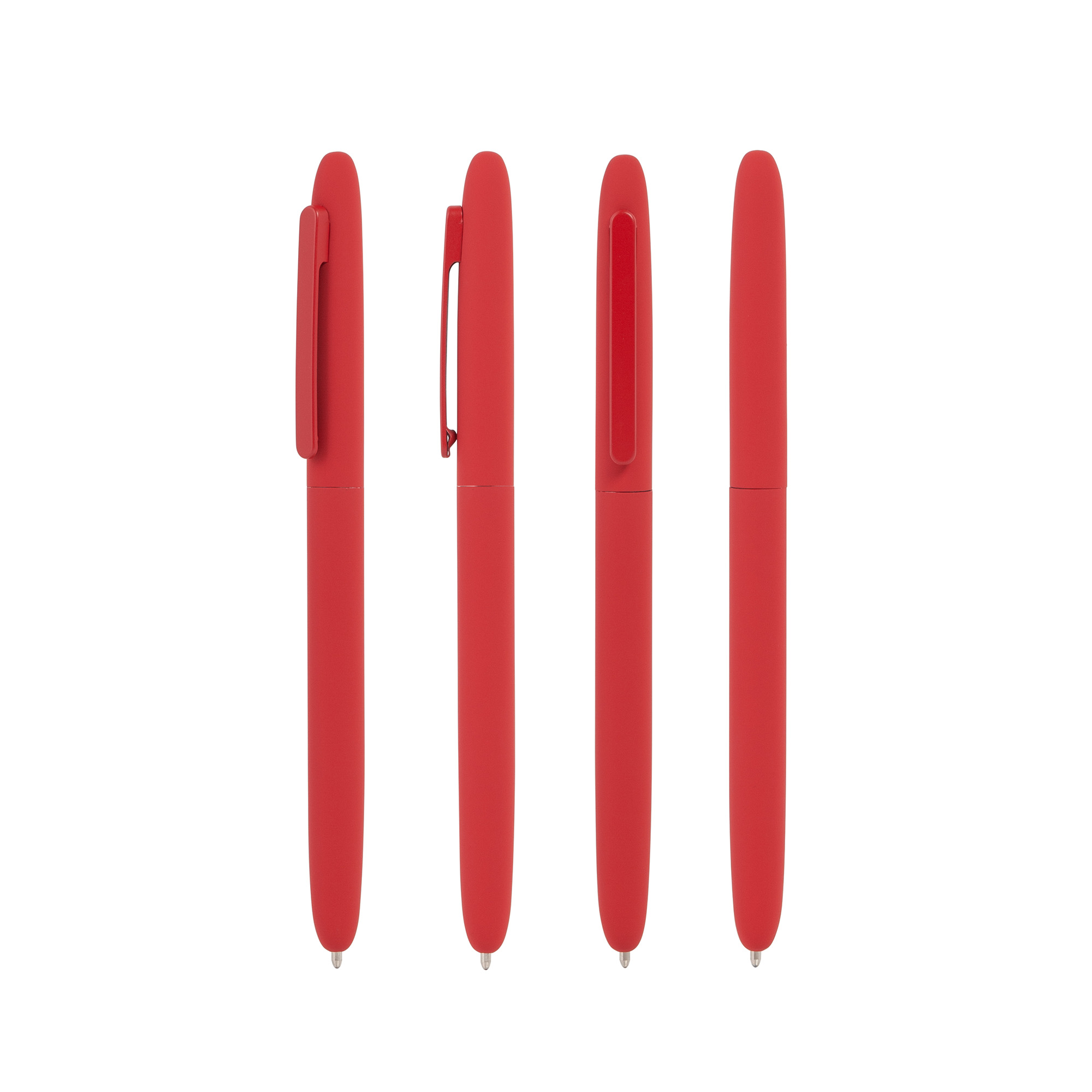 Ручка шариковая "Vega", покрытие soft touch, красный