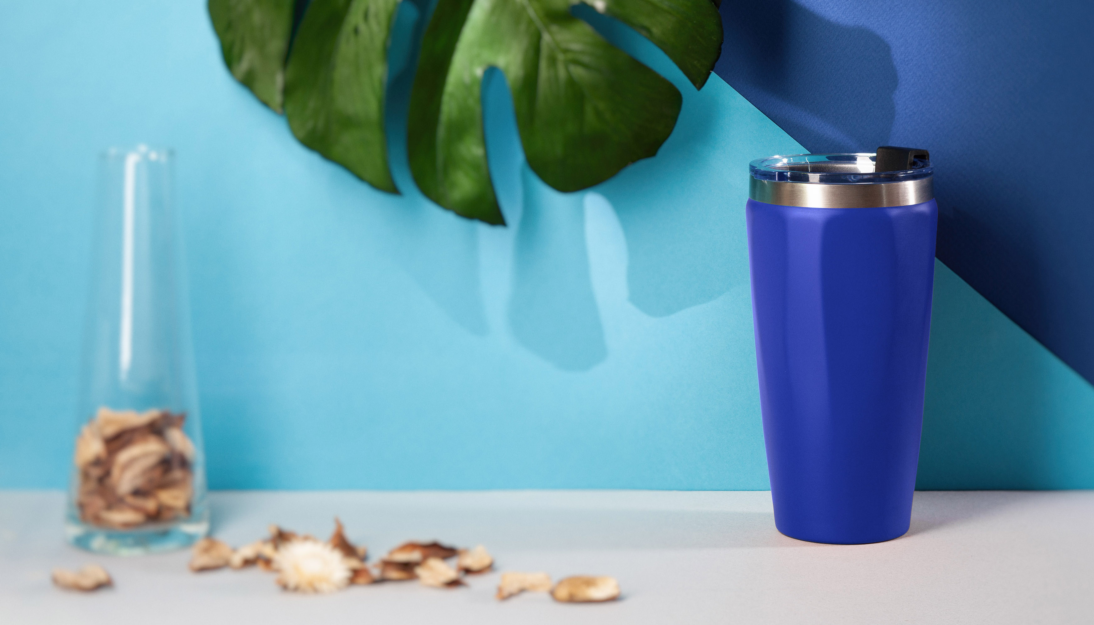 Термостакан "Calypso" 500 мл, покрытие soft touch, черный #, черный