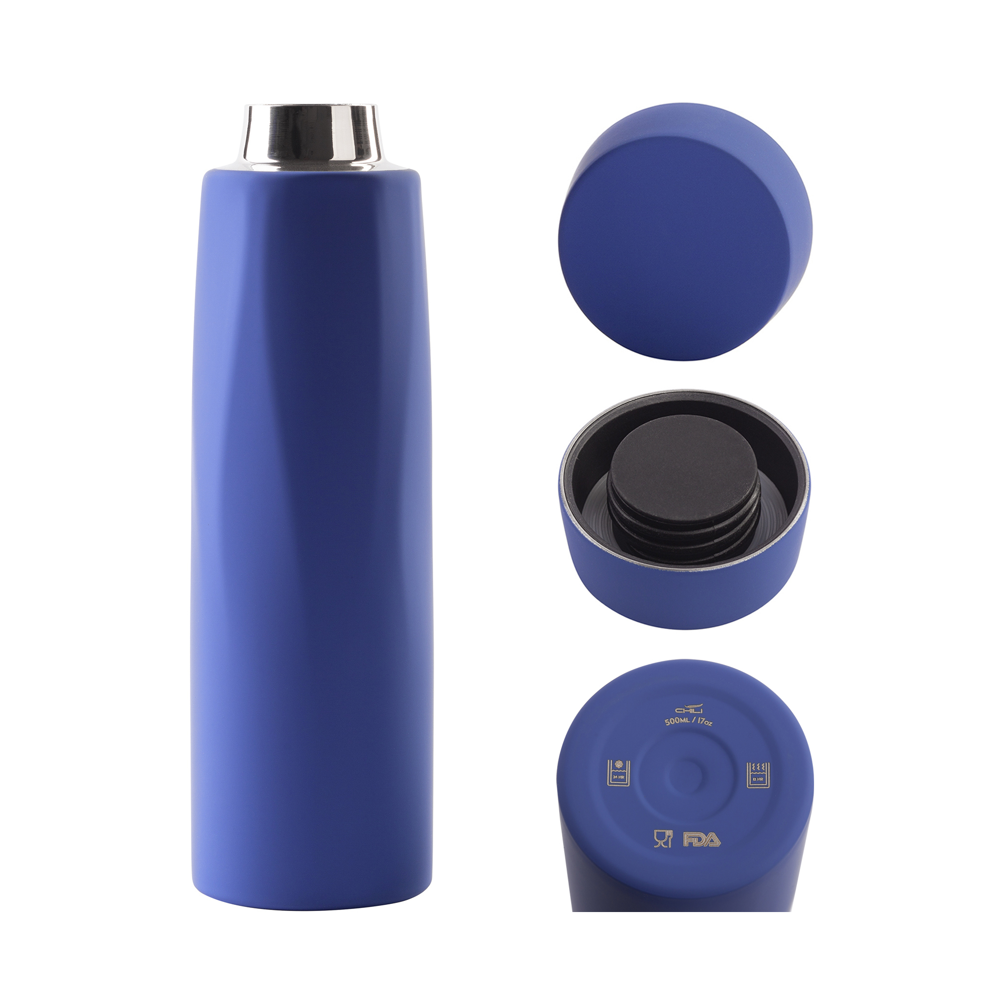 Термос "Calypso", покрытие soft touch, 0,5 л., синий