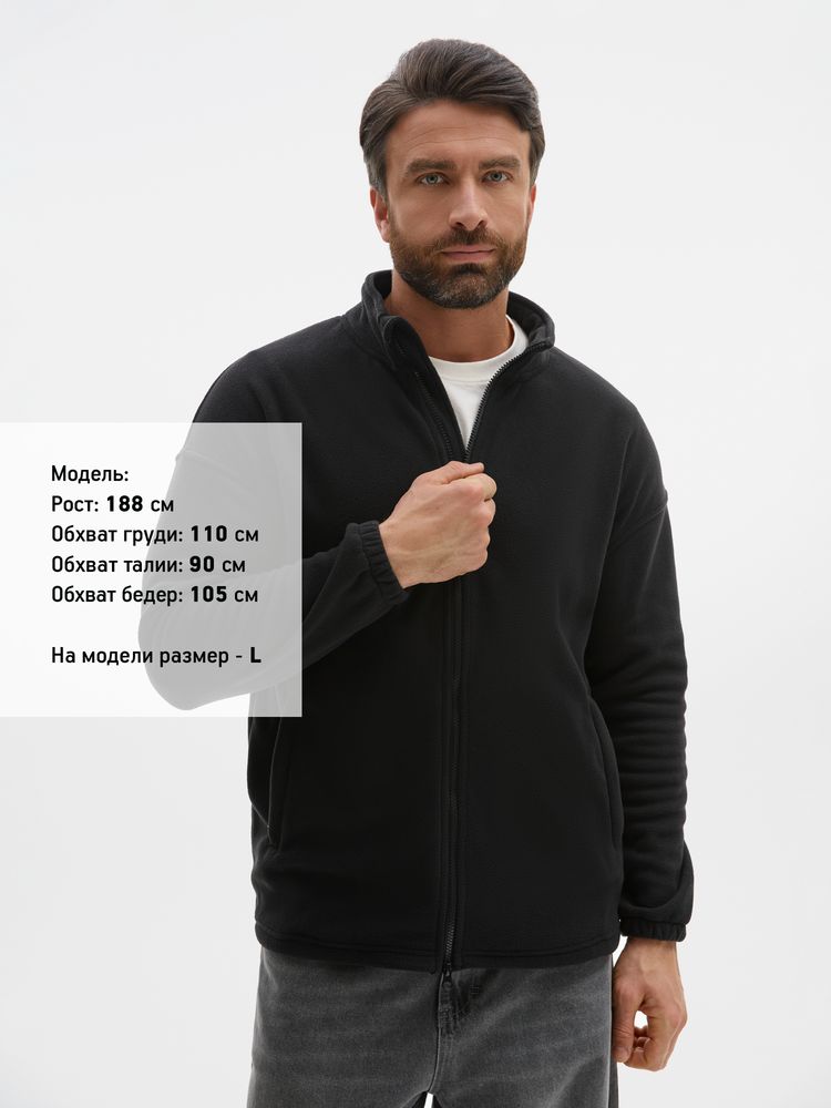 Куртка флисовая унисекс Nebo, черная, размер 3XL