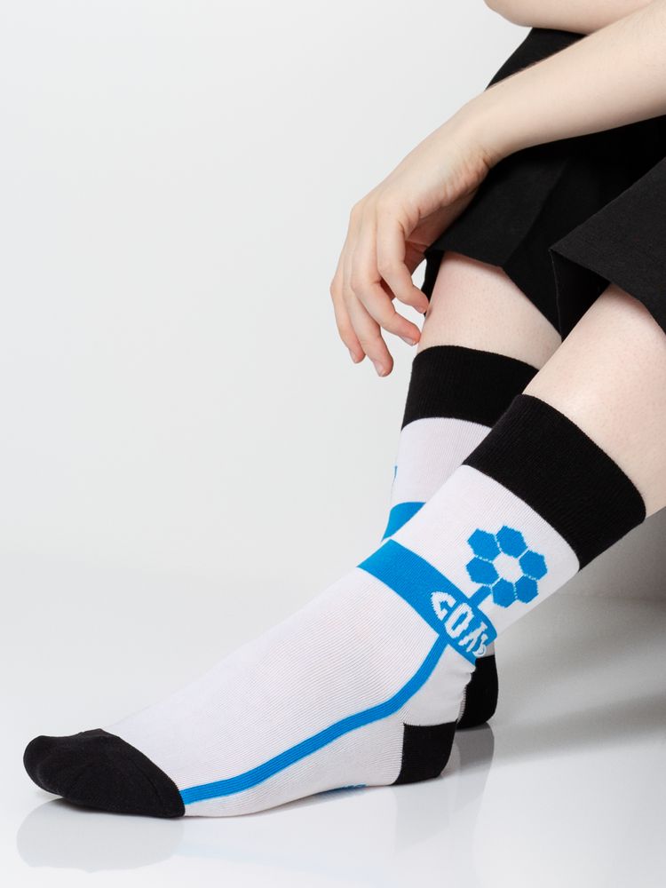 Носки Hee-hee — пример нанесения логотипа (Соль) | Print Logo