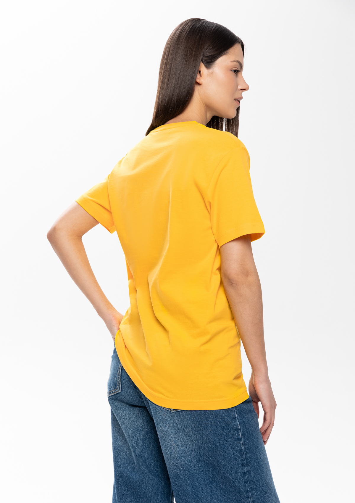 Футболка унисекс без бокового шва STAN хлопок 160, 02, Жёлтый,  (12/1)  (48/M)