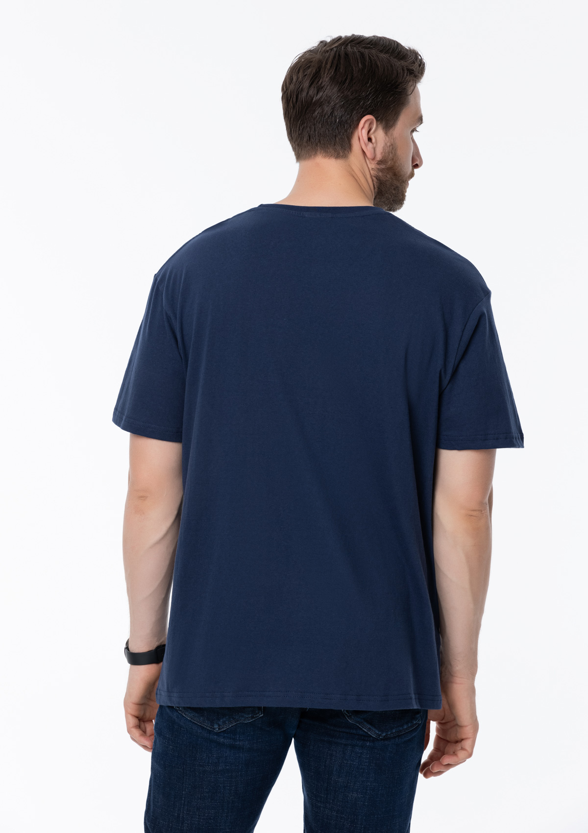 Футболка унисекс без бокового шва STAN хлопок 160, 02, Тёмно-синий,  (46)  (52/XL)