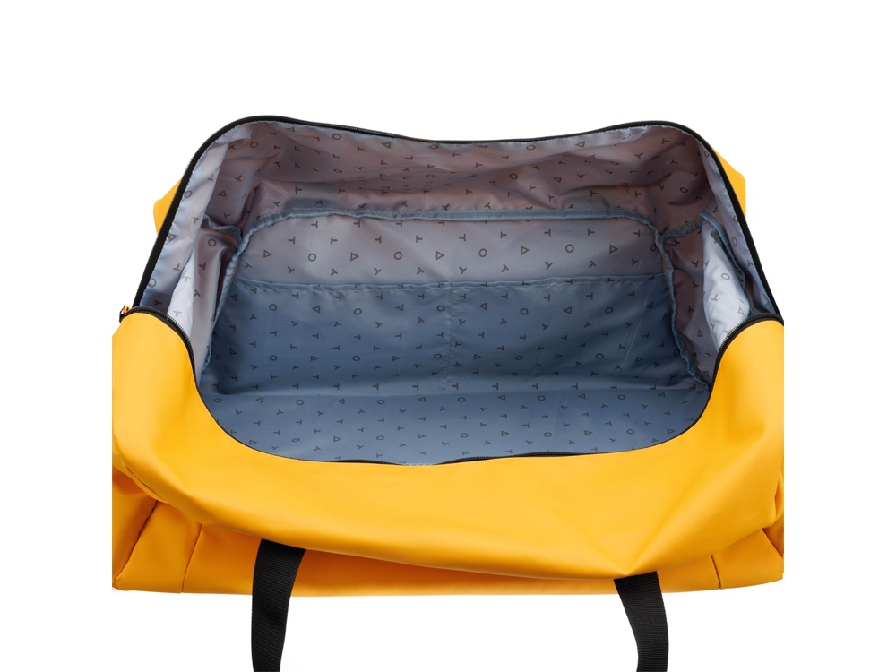 Сумка дорожная TORBER MOBI, желтая, полиэстер 900D с PU покрытием, 65 х 37 х 34 см