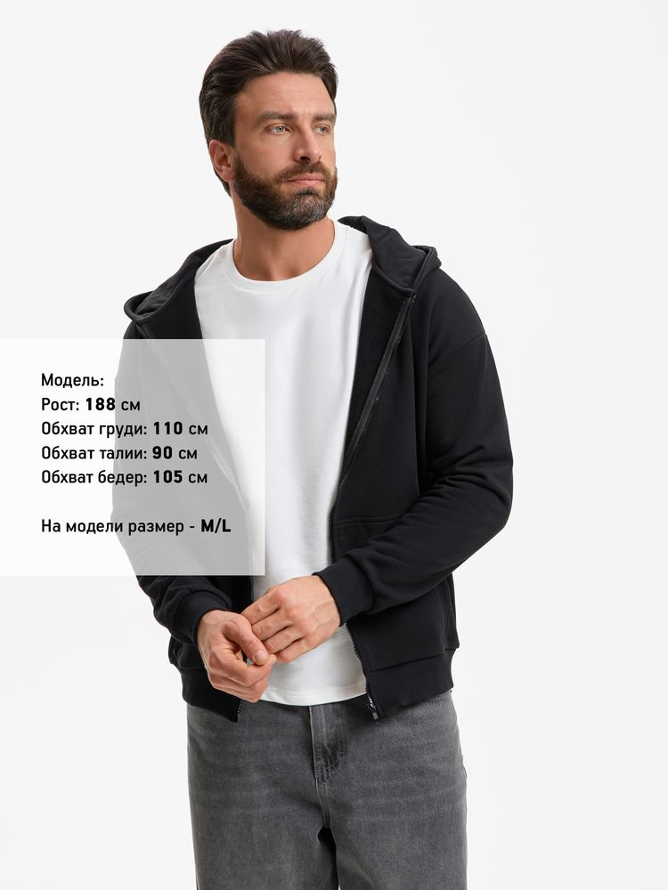 Толстовка унисекс оверсайз Sartoro, черная, размер M/L