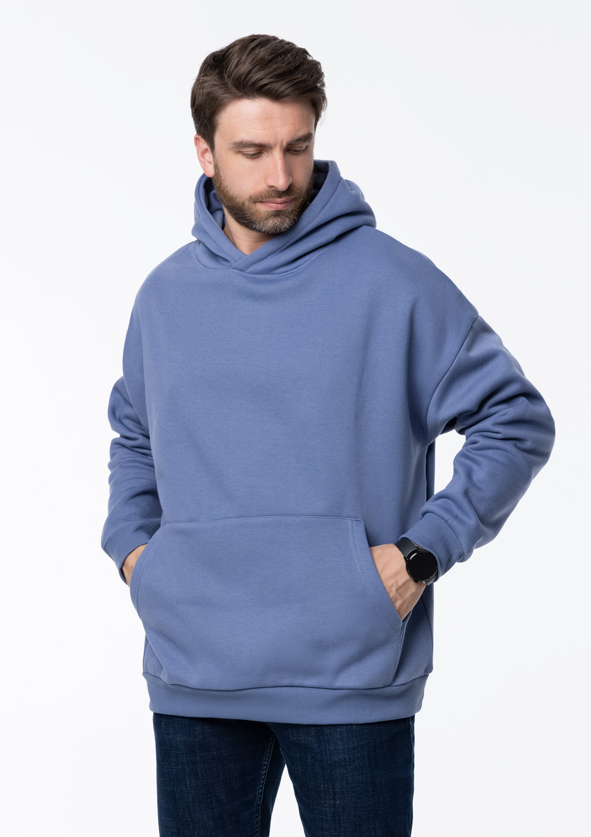 Худи унисекс STAN оверсайз интерсофт 320, 69, Серо-фиолетовый,  (74)  (56/XXXL)