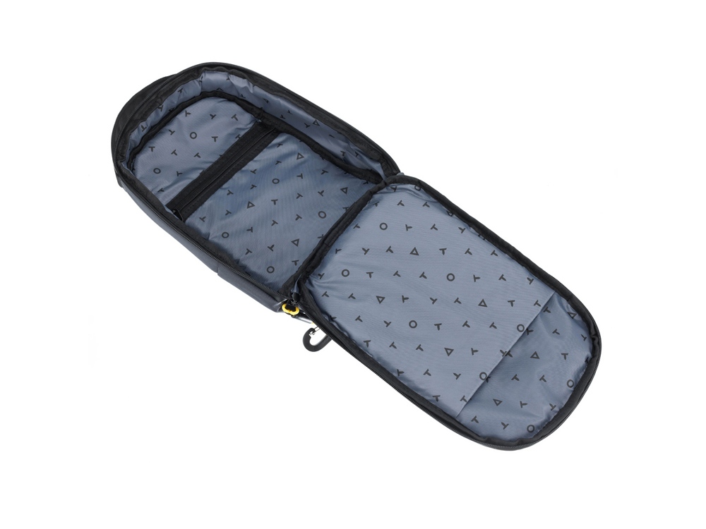 Рюкзак TORBER ВОЯЖ на одно плечо, серый, полиэстер 900D, 20х10х30 см, 5 л