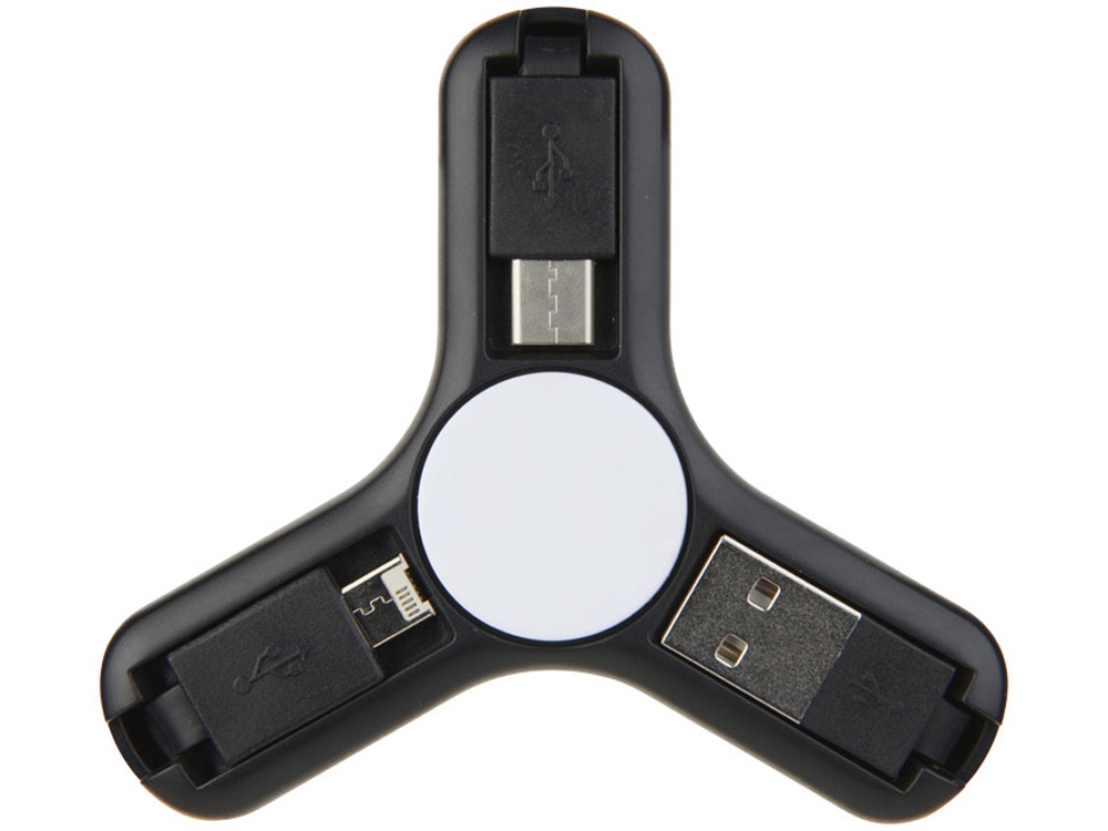 Кабели для зарядки Fun Tri-Twist, черный