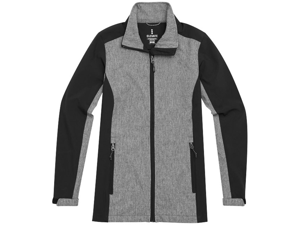 Куртка софтшел Vesper женская, черный/темно-серый