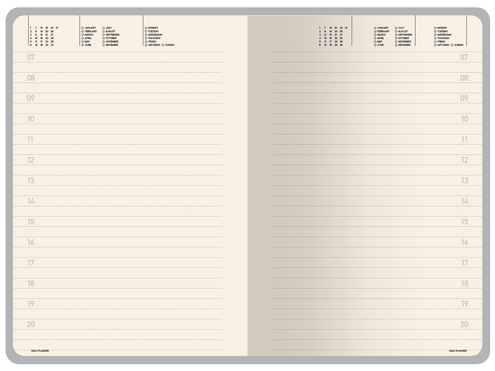 Ежедневник недатированный А5 Megapolis Color Flex New, светло-серый