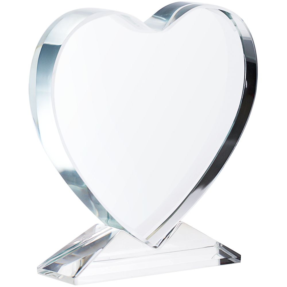 Сублимационная стела Pictory Heart — пример нанесения логотипа () | Print Logo