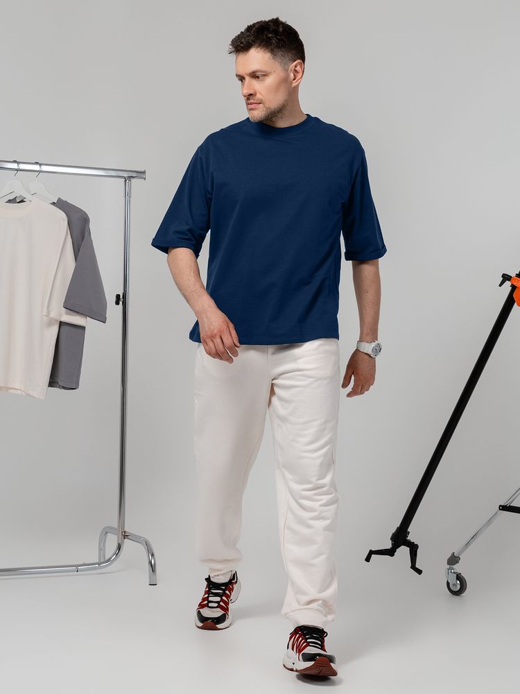 Футболка оверсайз унисекс Kosmos 2.0, темно-синяя, размер XS/S