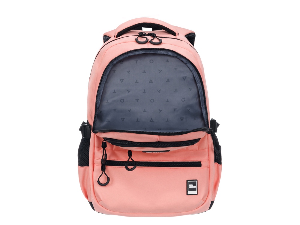 Рюкзак TORBER КЛАСС, персиковый, 46 х 32 х 13 см + Мешок для сменной обуви в подарок!