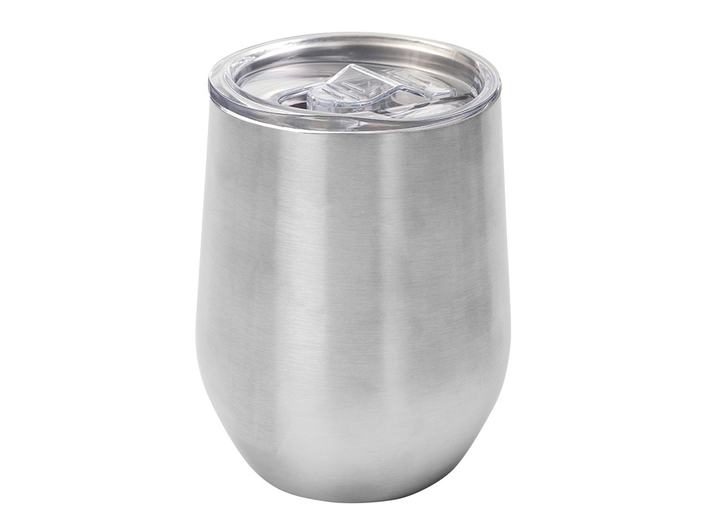 Подарочный набор c термокружкой, блокнотом, ручкой и свечкой, серебристый