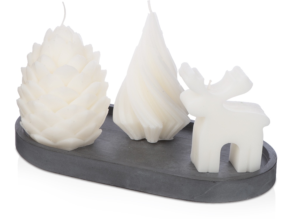 Набор свечей на подставке New year с логотипом KIANA | Print Logo