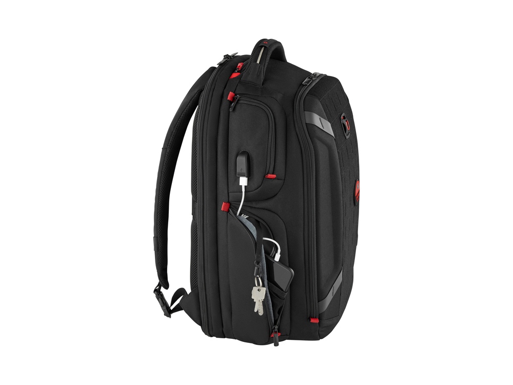 Рюкзак WENGER PlayerOne 17.3, чёрный, 100% полиэстер, 38х26х49 см, 29 л