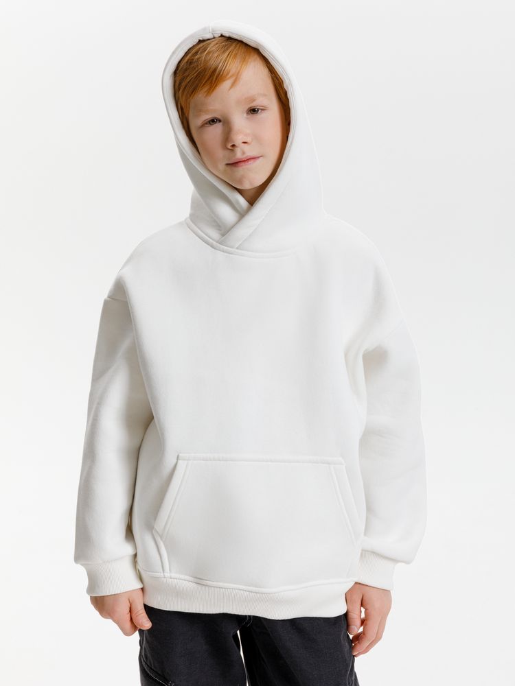 Худи детское оверсайз Junipero, молочное, 12 лет