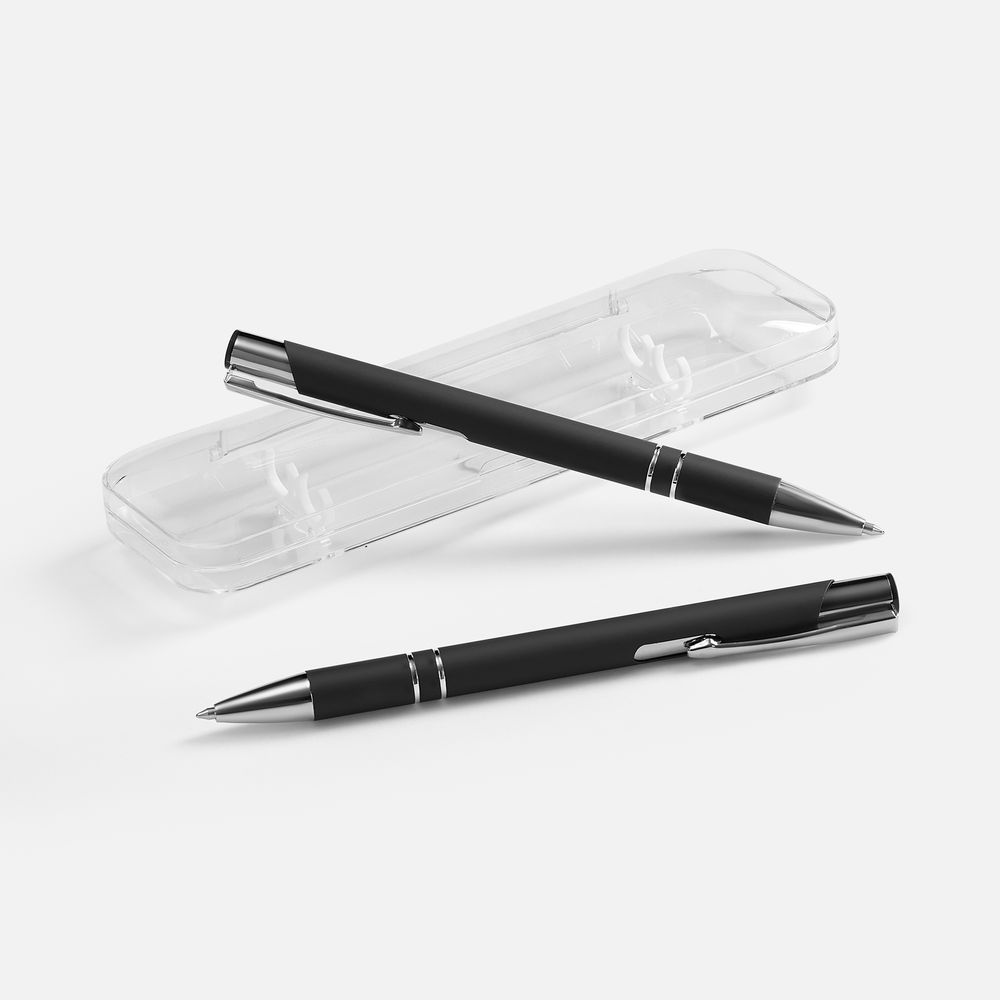 Набор из 2 ручек Keskus Soft Touch с логотипом Open | Print Logo