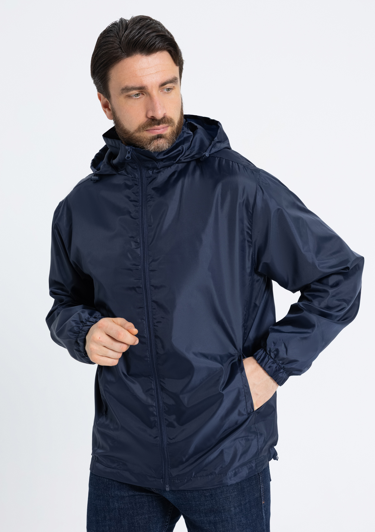 Ветровка утепленная унисекс STAN, 60, дюспо 210T, Тёмно-синий,  (46)  (56/XXXL)