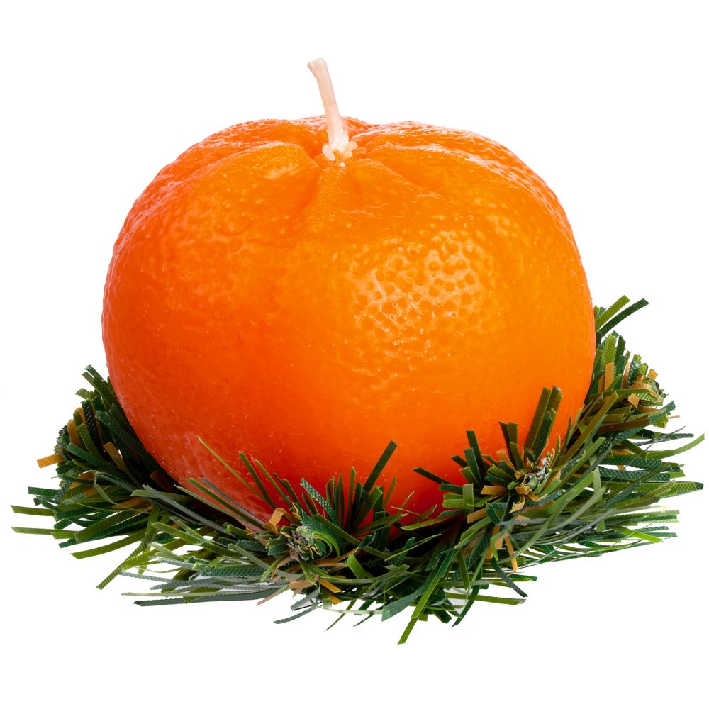 Свеча «Ящик мандаринов» — пример нанесения логотипа (сделано в России) | Print Logo