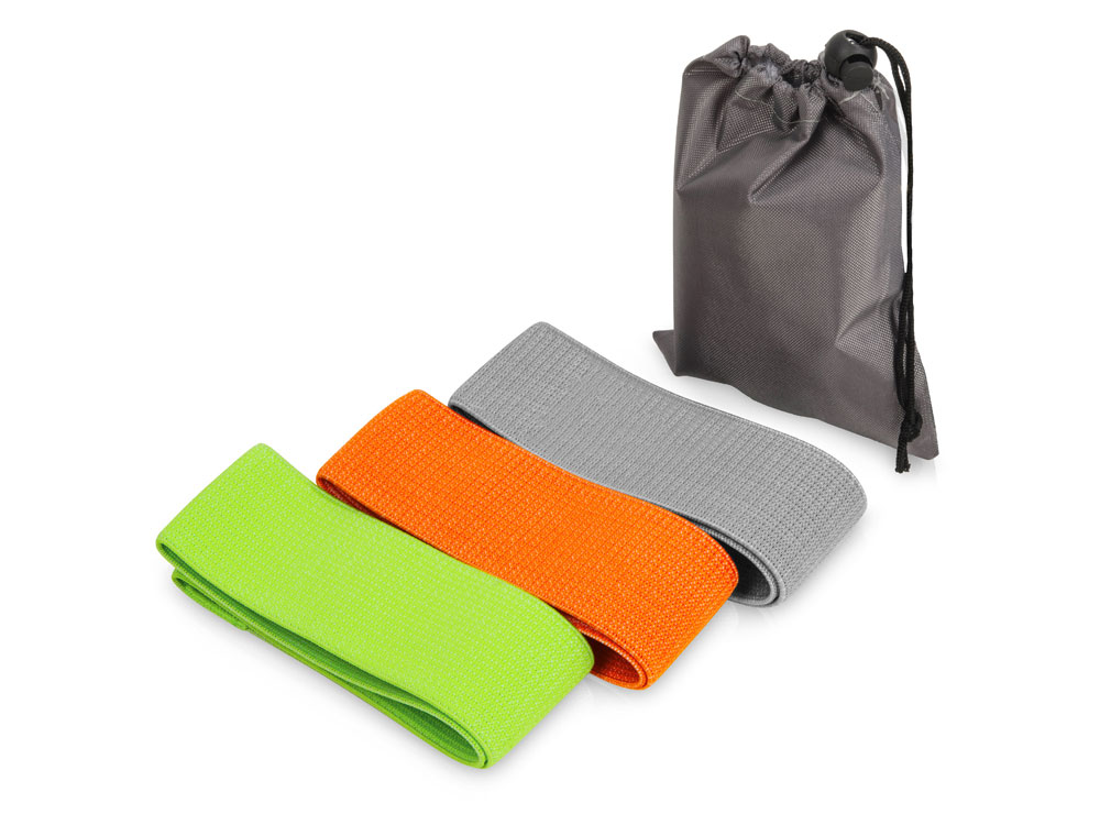 Набор тканевых фитнес-резинок Fit с логотипом Vibe | Print Logo