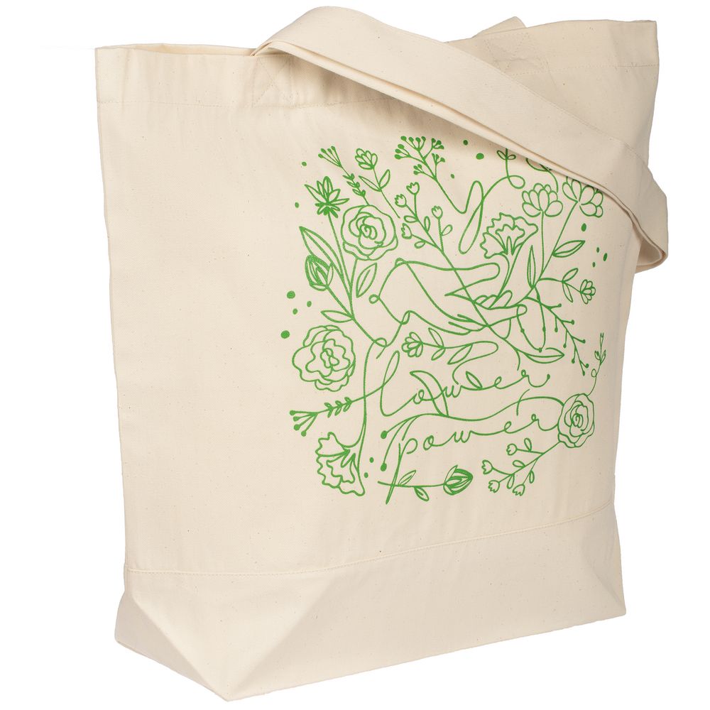 Холщовая сумка Flower Power — пример нанесения логотипа (CoolColor) | Print Logo