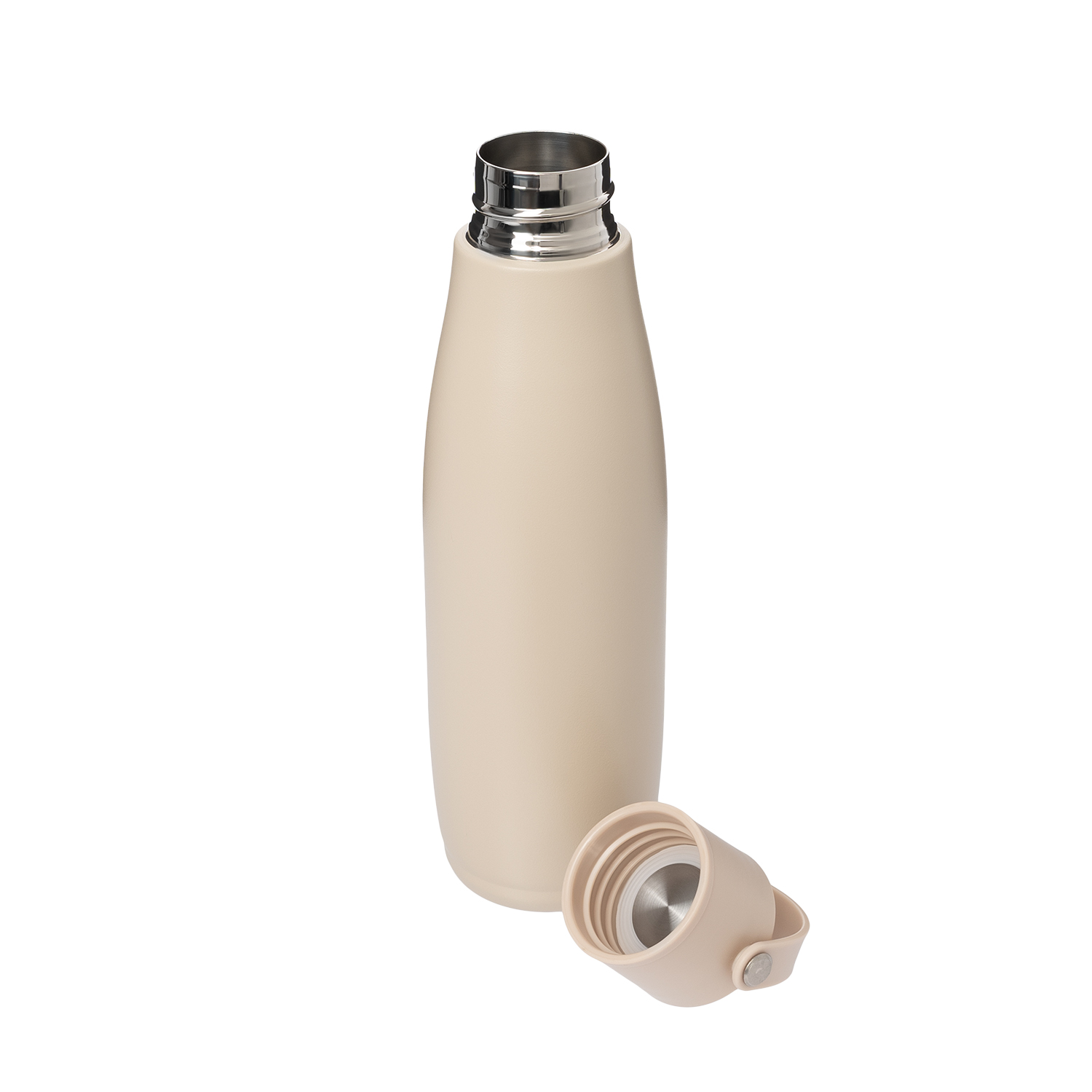 Термобутылка вакуумная герметичная Bosca, бежевая