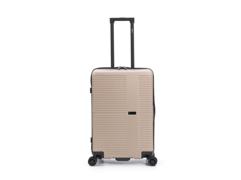 Чемодан TORBER ЭЛЬТОН, песочный, ABS-пластик, 41 х 28 х 68 см, 64 л