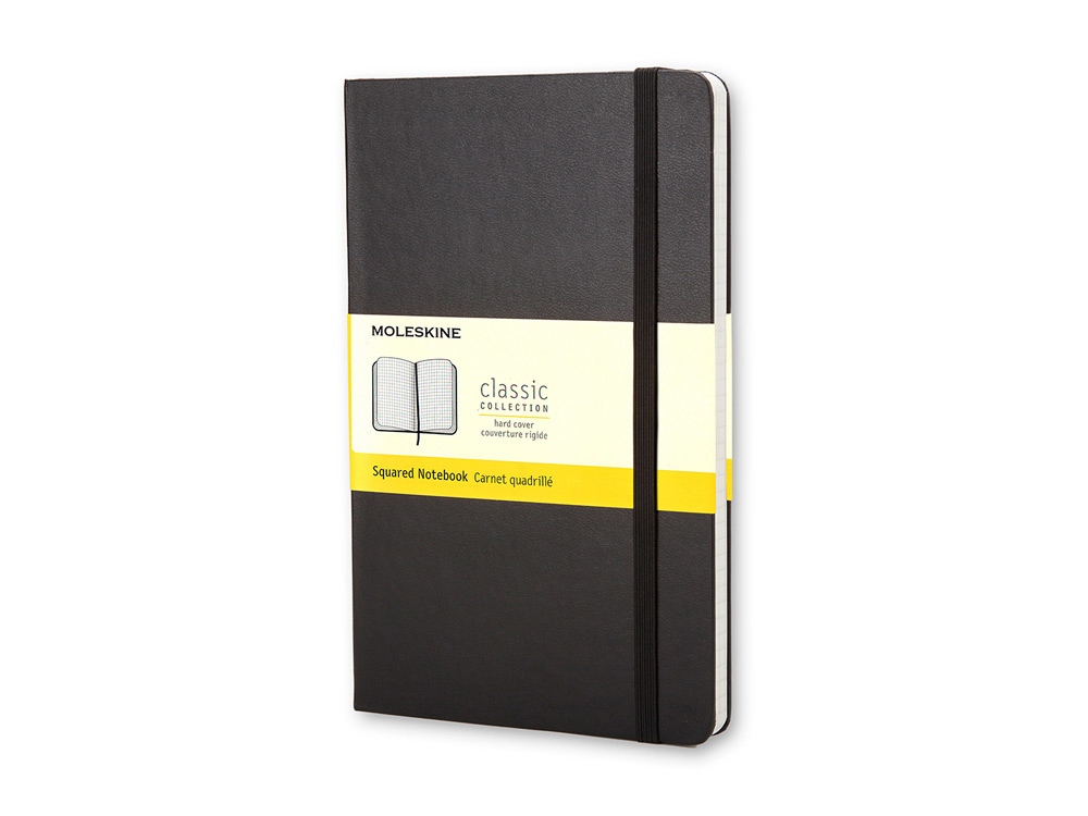 Записная книжка А5 (Large) Classic (в клетку) с логотипом Moleskine | Print Logo