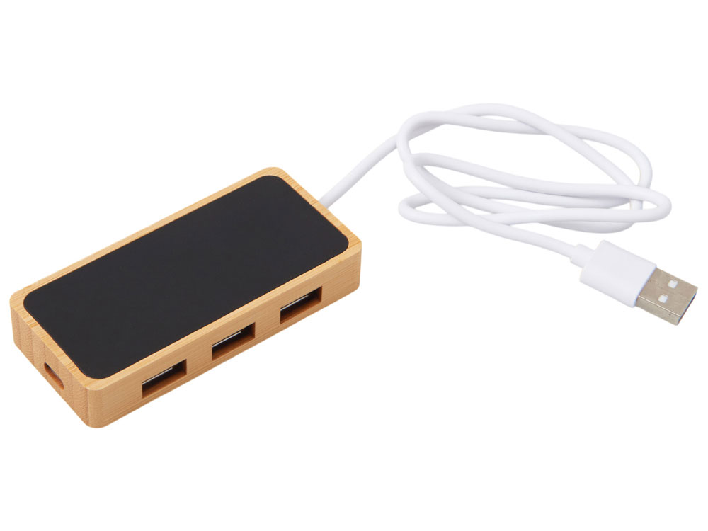 USB хаб с подсветкой лого Reedia S5, 3*USB, 1*Type C с логотипом Savio | Print Logo