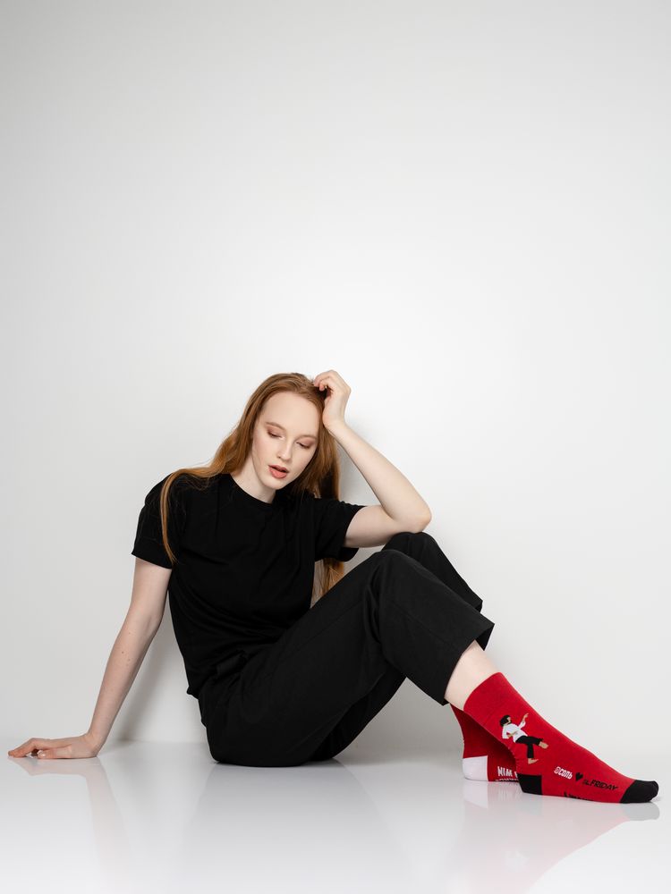 Носки «Го изи-изи» — пример нанесения логотипа (Соль) | Print Logo