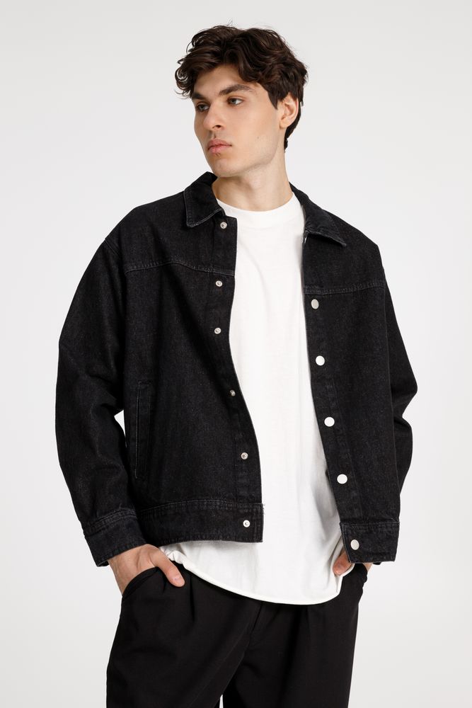 Куртка джинсовая O1, черная, размер 3XL/4XL