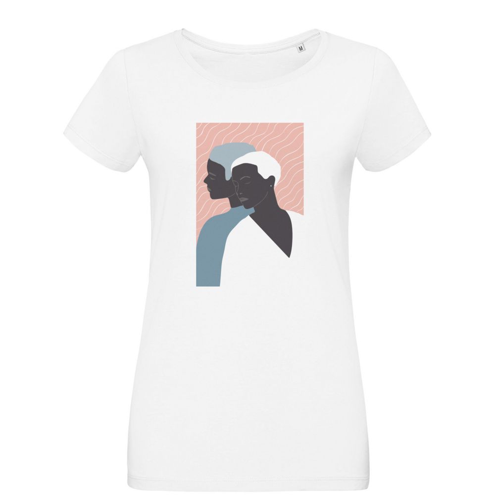 Футболка женская «Пара» с логотипом CoolColor | Print Logo