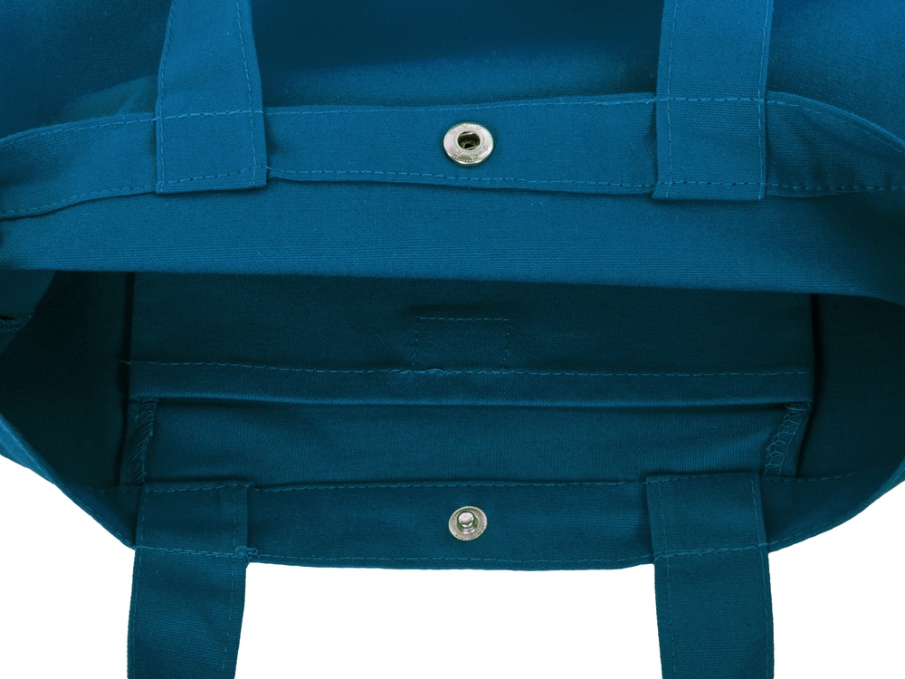 Сумка Helfer из хлопка на кнопке с регулирующейся лямкой, индиго